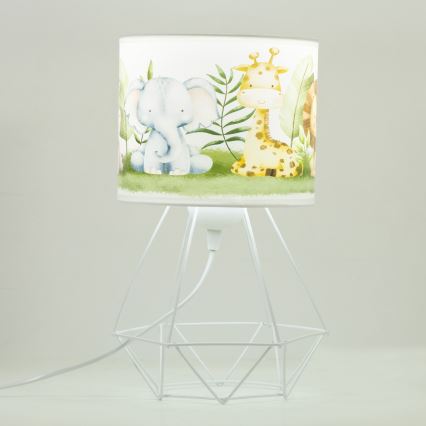 Kinder tafellamp KIDS ROOM 1xE27/60W/230V Ø 18 cm jungle