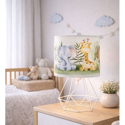 Kinder tafellamp KIDS ROOM 1xE27/60W/230V Ø 18 cm jungle