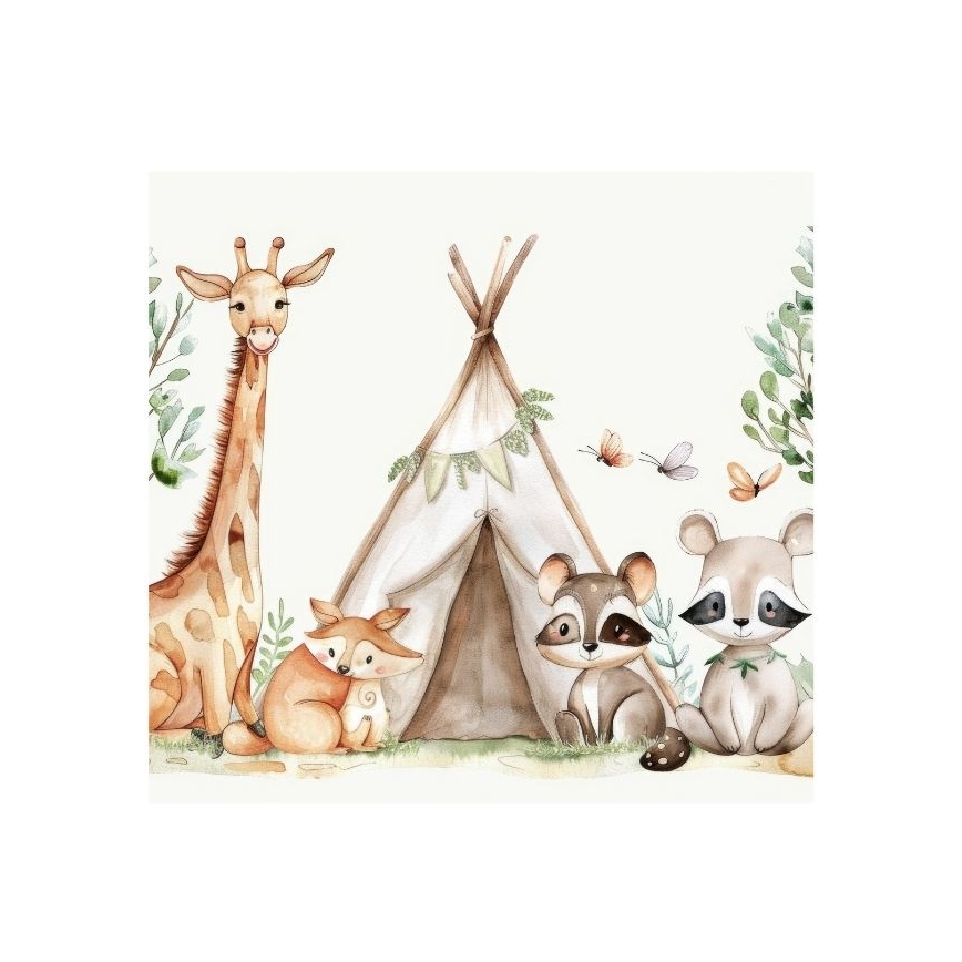 Kinder tafellamp KIDS ROOM 1xE27/60W/230V Ø 18 cm met dierenmotief
