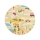 Kinder vloerkleed STELLA STREETS 120 cm beige/stad