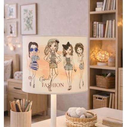 Kinderbureaulamp GIRLS VIBES 1x E27/60W/230V Ø 18 cm voor meisjes