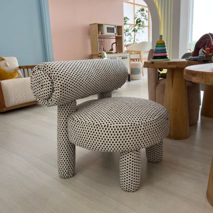 Kinderfauteuil MAVI beige/zwart