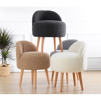 Kinderfauteuil MIKI Ø 46 cm, wit