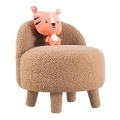 Kinderfauteuil PIXI, Ø 46 cm, bruin