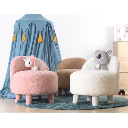 Kinderfauteuil PIXI, Ø 46 cm, bruin