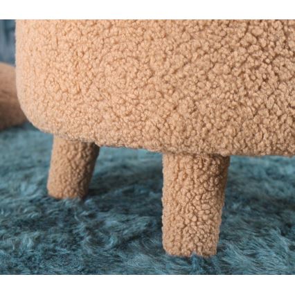 Kinderfauteuil PIXI, Ø 46 cm, bruin