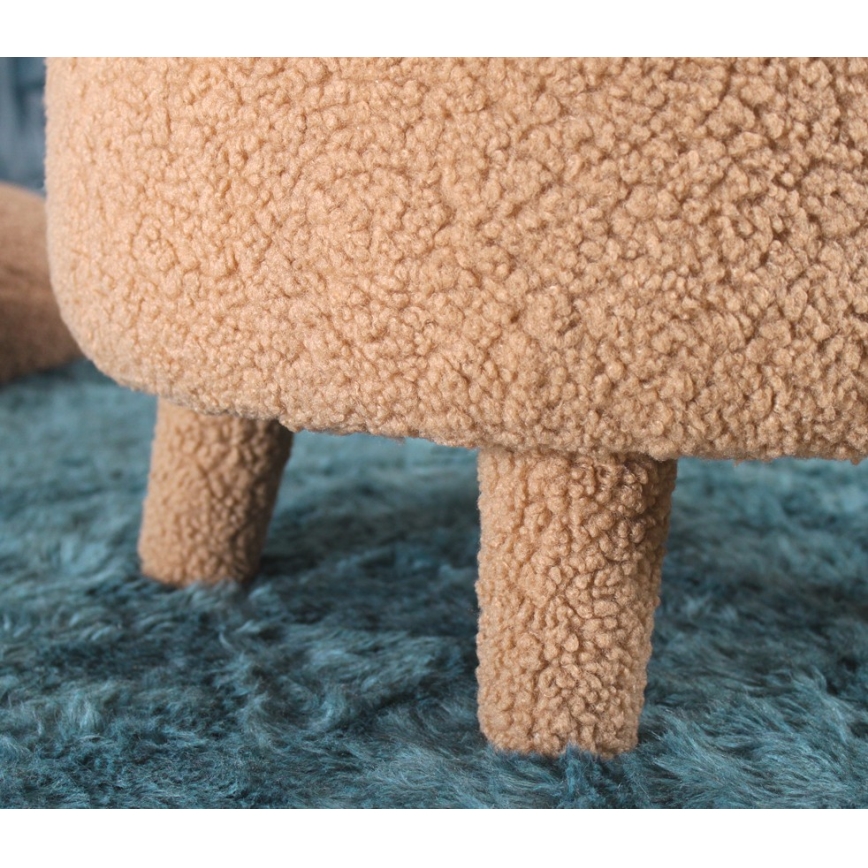 Kinderfauteuil PIXI, Ø 46 cm, bruin