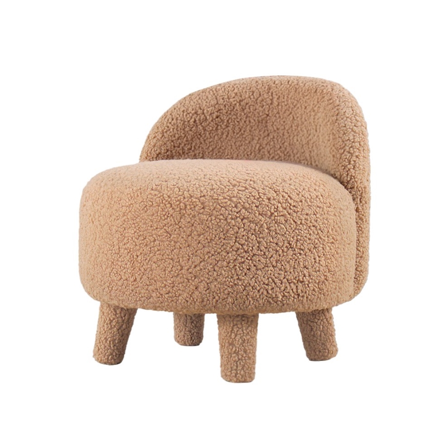 Kinderfauteuil PIXI, Ø 46 cm, bruin
