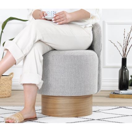 Kinderfauteuil RIKI 40x47 cm grijs