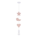 Kinderhanglamp aan snoer TRIO 1xE27/20W/230V roze/wit
