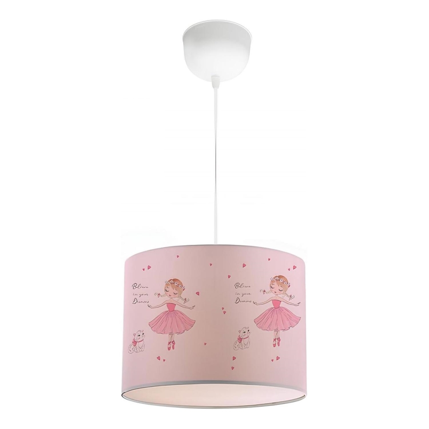 Kinderhanglamp CANDY 1xE27/40W/230V roze