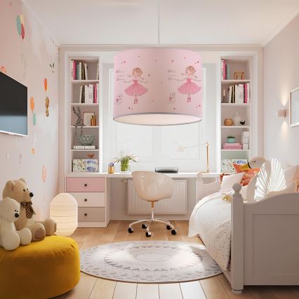 Kinderhanglamp CANDY 1xE27/40W/230V roze