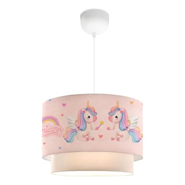 Kinderhanglamp CANDY 1xE27/40W/230V roze