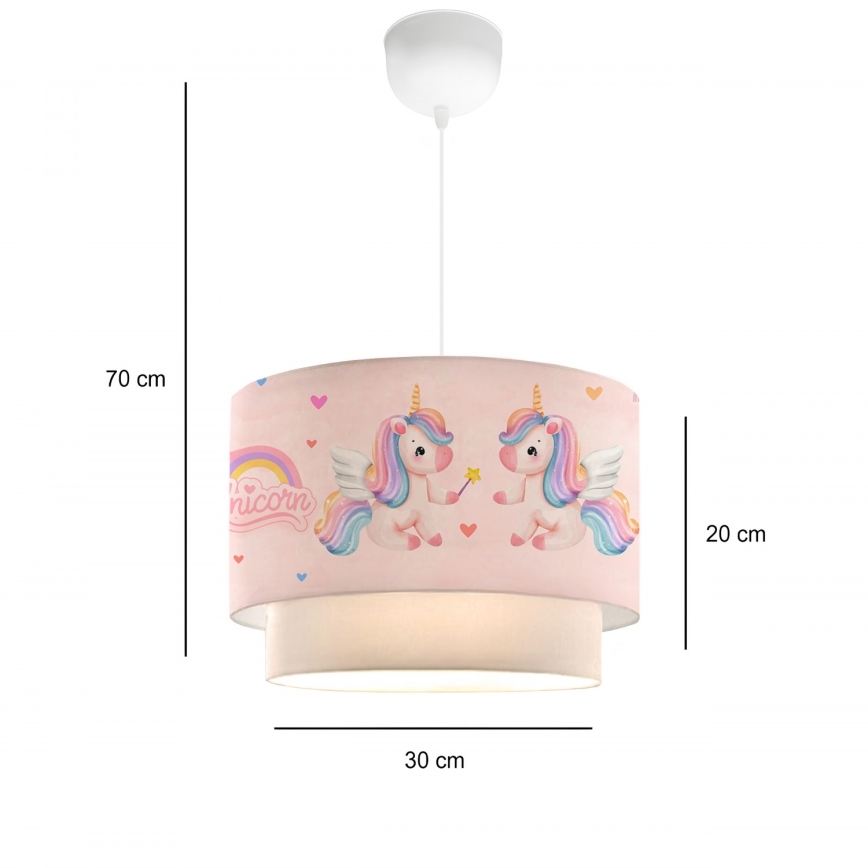Kinderhanglamp CANDY 1xE27/40W/230V roze