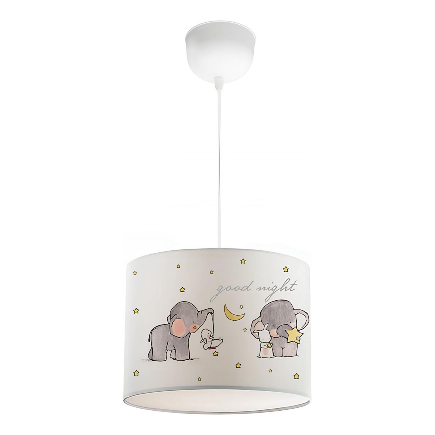 Kinderhanglamp CANDY 1xE27/40W/230V wit/beige