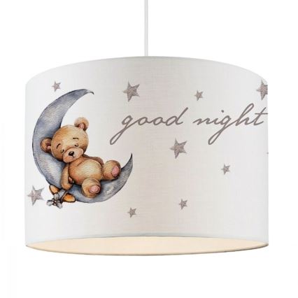 Kinderhanglamp CANDY 1xE27/40W/230V wit/bruin