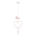 Kinderhanglamp HEART aan snoer 1xE27/20W/230V roze/wit