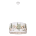 Kinderhanglamp KIDS ROOM 1xE27/60W/230V Ø 40 cm met dieren