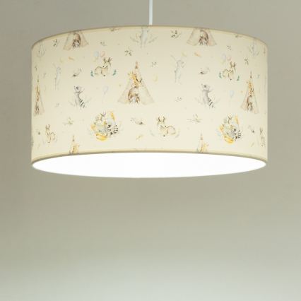 Kinderhanglamp KIDS ROOM 1xE27/60W/230V Ø 40 cm – speels dierenmotief