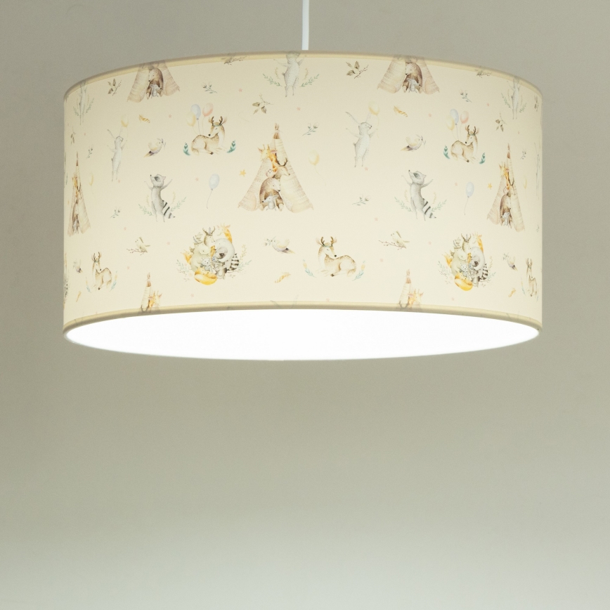 Kinderhanglamp KIDS ROOM 1xE27/60W/230V Ø 40 cm – speels dierenmotief