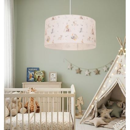 Kinderhanglamp KIDS ROOM 1xE27/60W/230V Ø 40 cm – speels dierenmotief