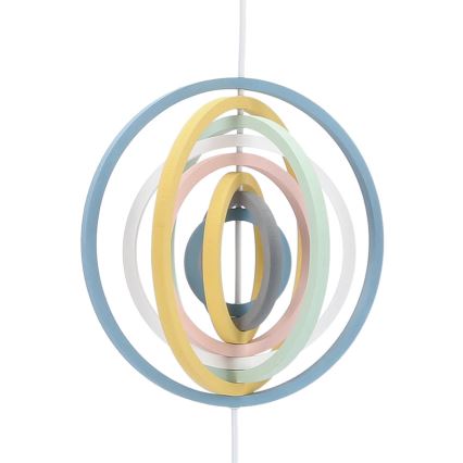 Kinderhanglamp met kabel HOOPS 1xE27/20W/230V Ø 27 cm veelkleurig