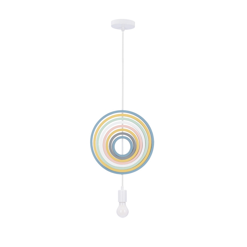 Kinderhanglamp met kabel HOOPS 1xE27/20W/230V Ø 27 cm veelkleurig