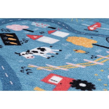Kinderkleed STELLA STREETS 100x150 cm blauw/stad