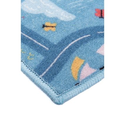 Kinderkleed STELLA STREETS 100x150 cm blauw/stad