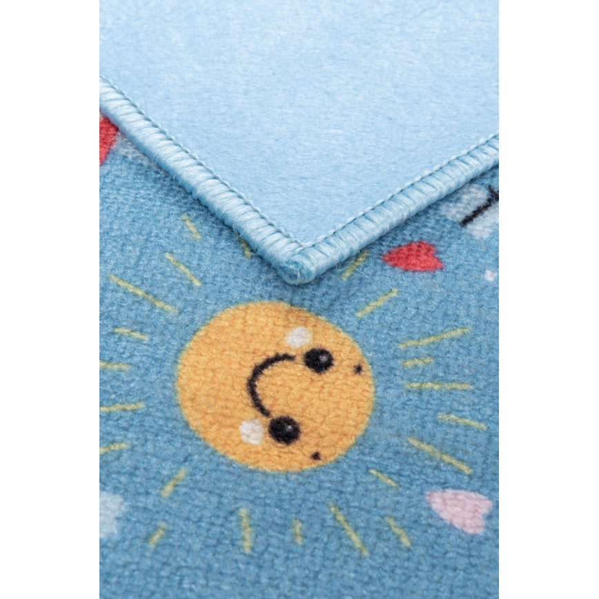 Kinderkleed STELLA STREETS 100x150 cm blauw/stad