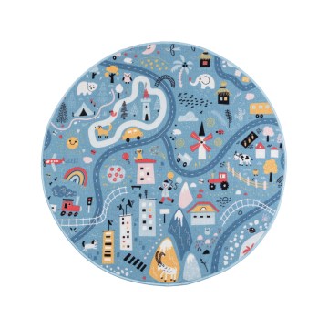 Kinderkleed STELLA STREETS 120 cm blauw/stad