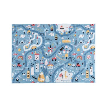 Kinderkleed STELLA STREETS 80x100 cm blauw/stad