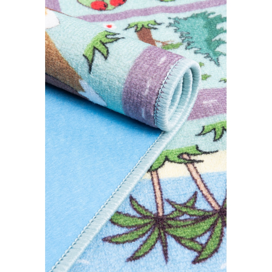 Kinderkleed STELLA STREETS 80x100 cm turkoois/stad