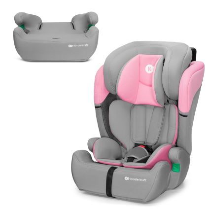 KINDERKRAFT - Autostoel COMFORT UP i-Maat (76-150 cm) grijs/roze