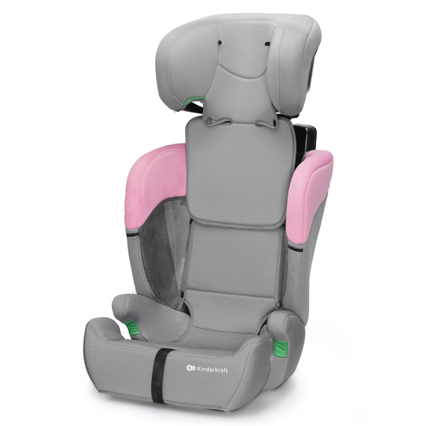 KINDERKRAFT - Autostoel COMFORT UP i-Maat (76-150 cm) grijs/roze