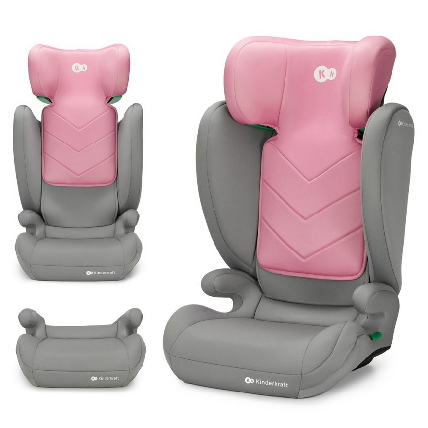 KINDERKRAFT - Autostoel I-SPARK i-Maat (100-150 cm) roze