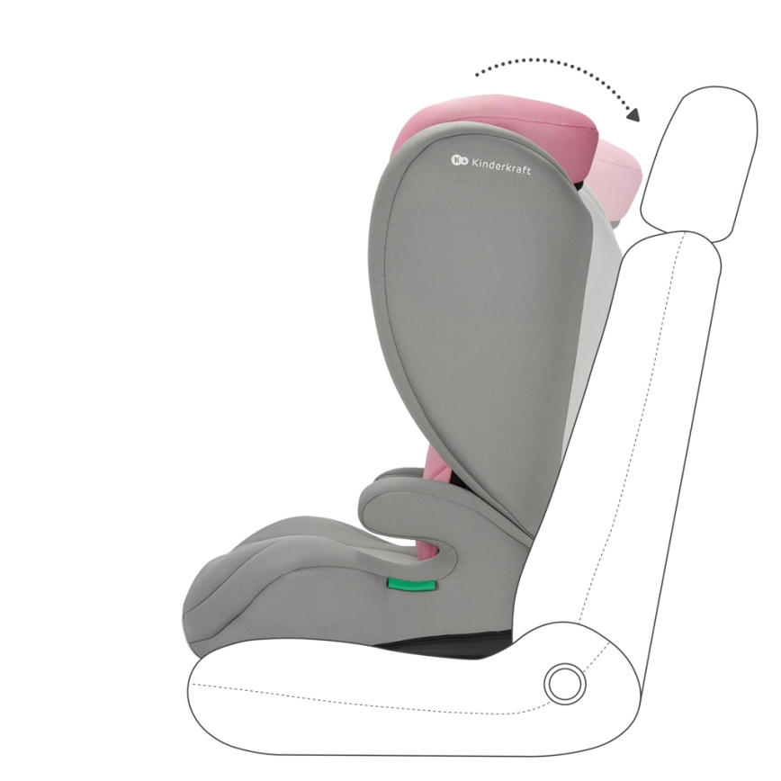 KINDERKRAFT - Autostoel I-SPARK i-Maat (100-150 cm) roze