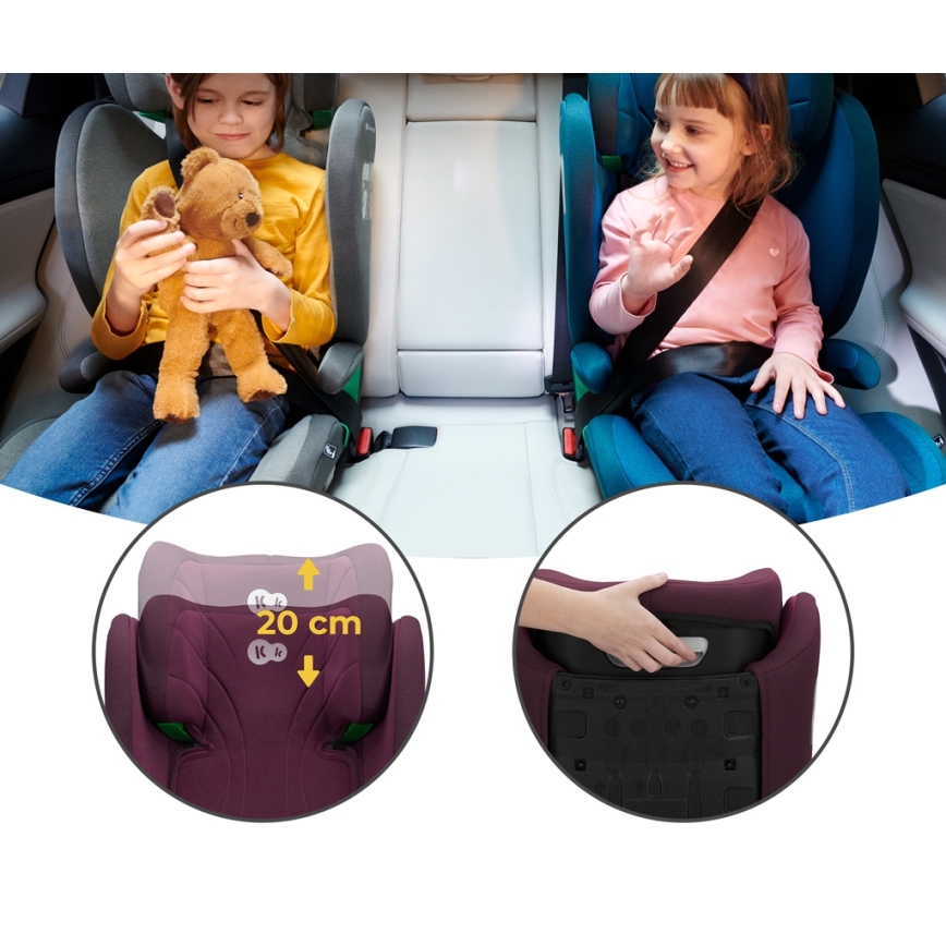 KINDERKRAFT - Autostoel JUNIOR FIX 2 (100-150 cm) Cherry pearl