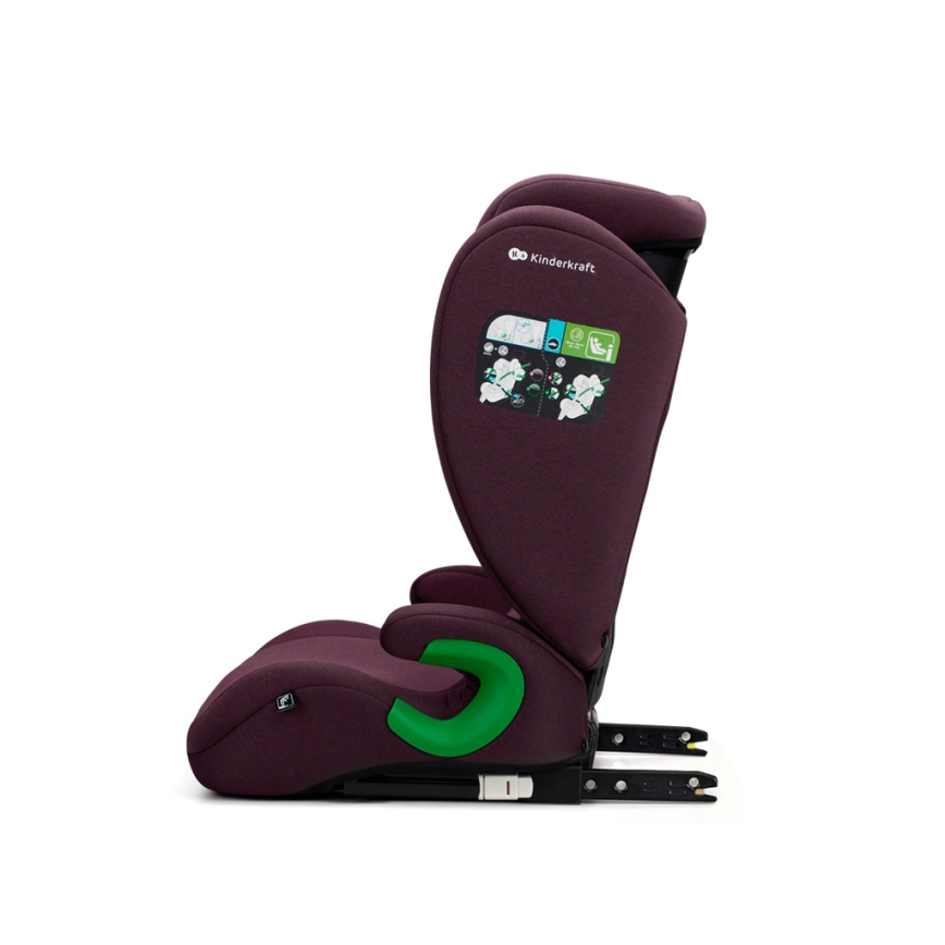 KINDERKRAFT - Autostoel JUNIOR FIX 2 (100-150 cm) Cherry pearl