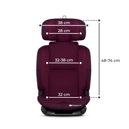 KINDERKRAFT - Autostoel ONETO 3 i-Maat (76-150 cm) + Isofix Cherry pearl