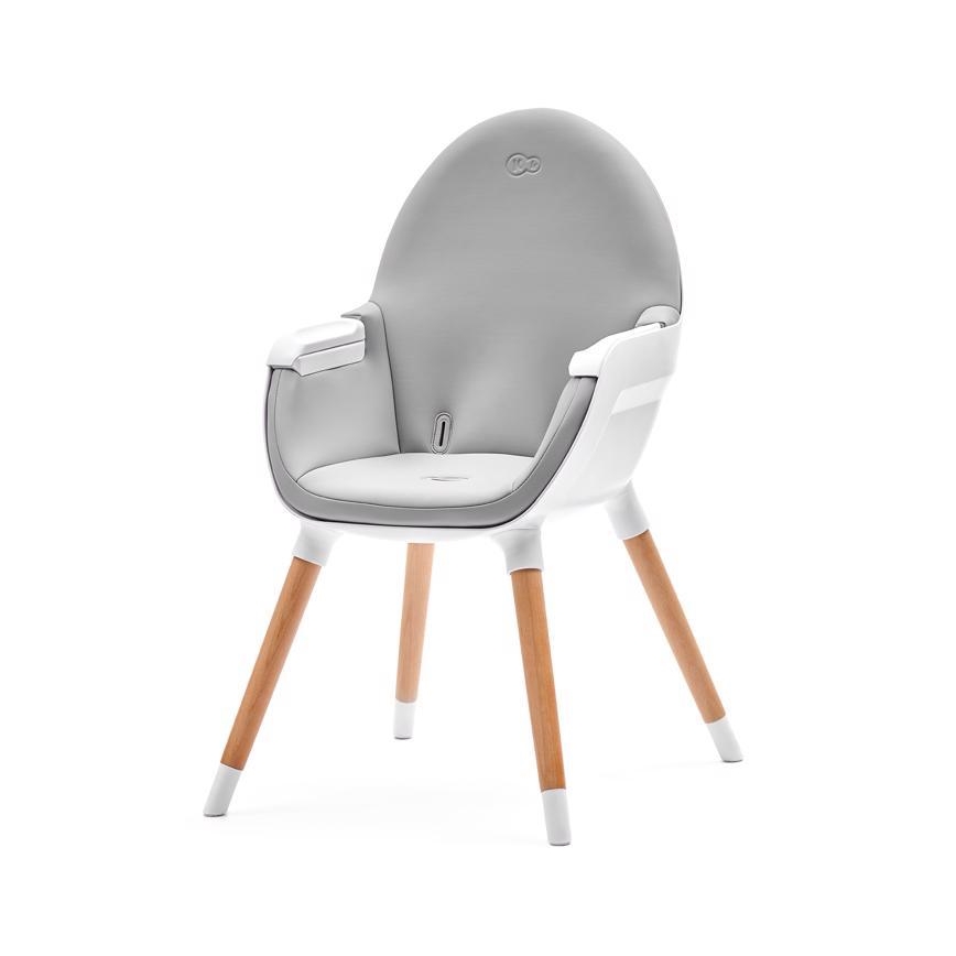 KINDERKRAFT - Baby eetstoel FINI grijs/wit