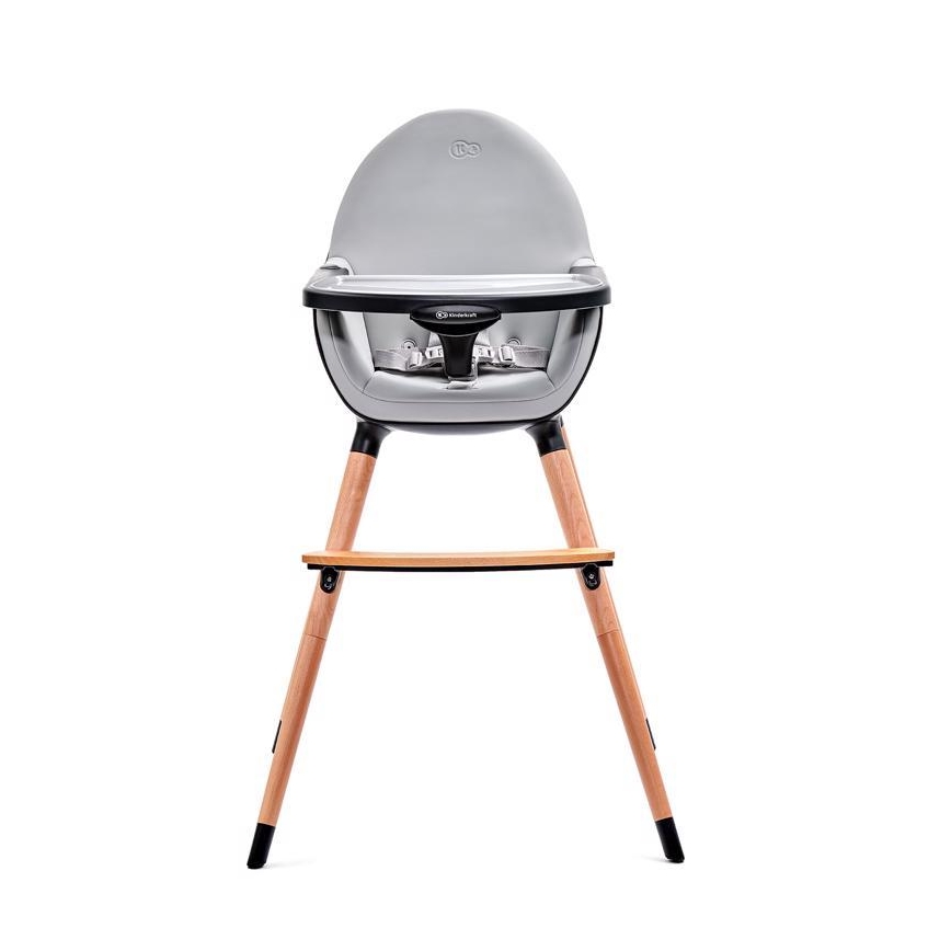 KINDERKRAFT - Baby eetstoel FINI grijs/zwart
