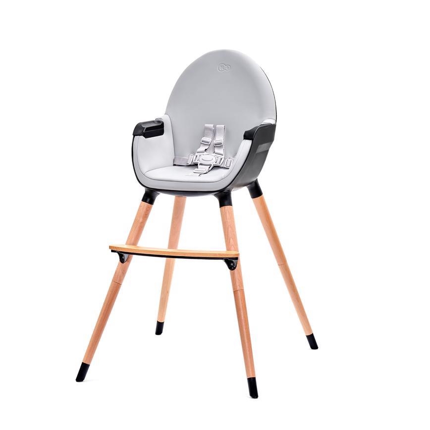 KINDERKRAFT - Baby eetstoel FINI grijs/zwart