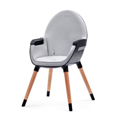 KINDERKRAFT - Baby eetstoel FINI grijs/zwart