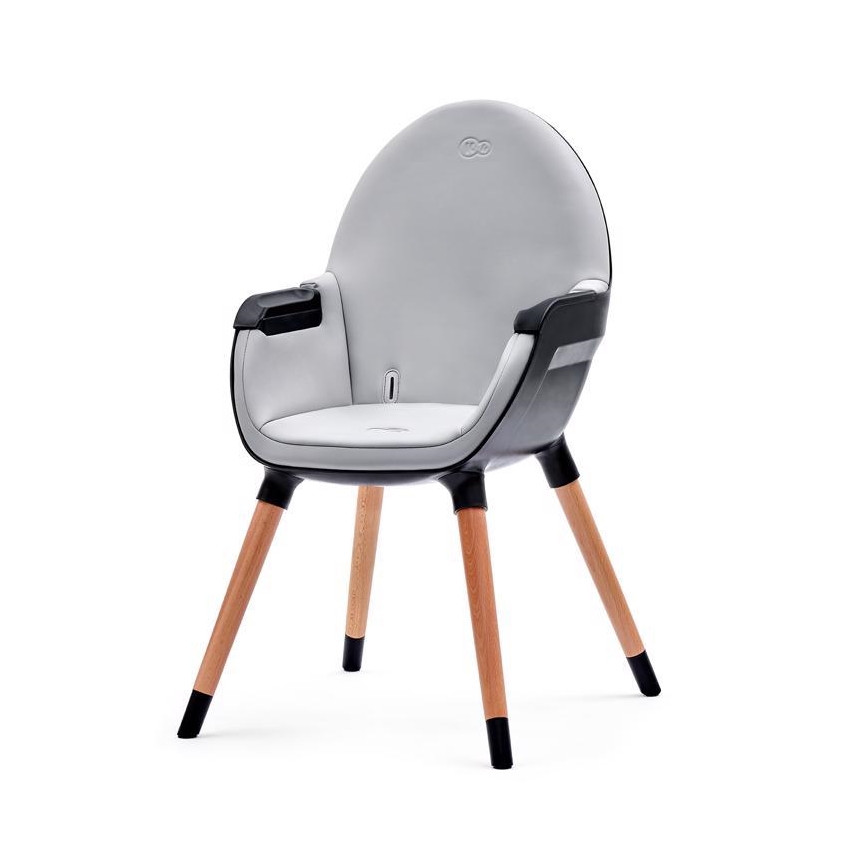 KINDERKRAFT - Baby eetstoel FINI grijs/zwart