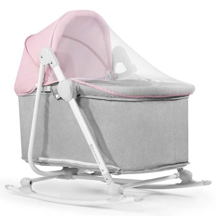 KINDERKRAFT - Baby ligstoel 5in1 NOLA roze/grijs