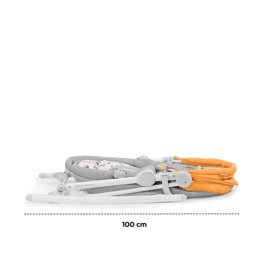 KINDERKRAFT - Baby ligstoel 5in1 NOLA roze/grijs