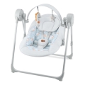KINDERKRAFT - Babyschommel met melodie SWINGEE grijs 4xAAA/230V