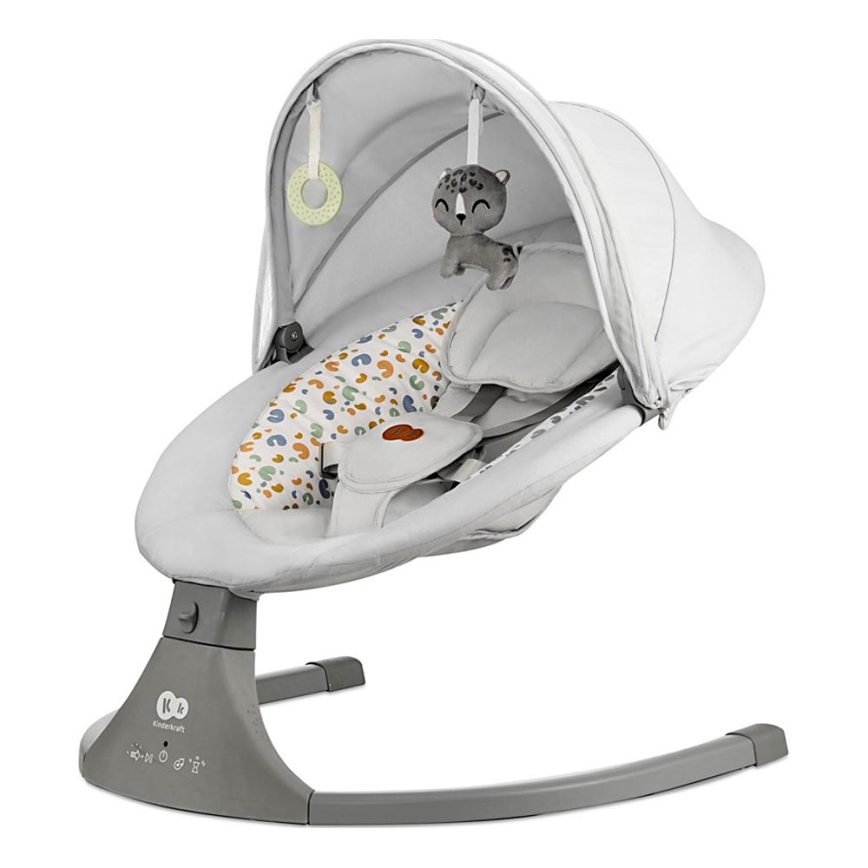 KINDERKRAFT - Babywip met melodie 2in1 LUMI lichtgrijs