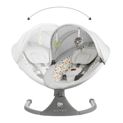 KINDERKRAFT - Babywip met melodie 2in1 LUMI lichtgrijs